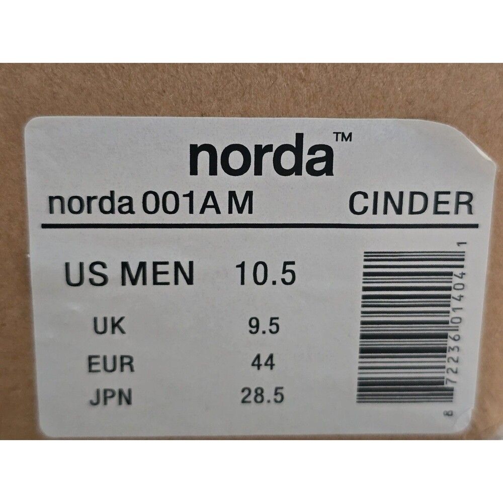 norda 001A M Men's Trail Hiking Shoes Cinder Size 10.5 - Picture 14 of 14